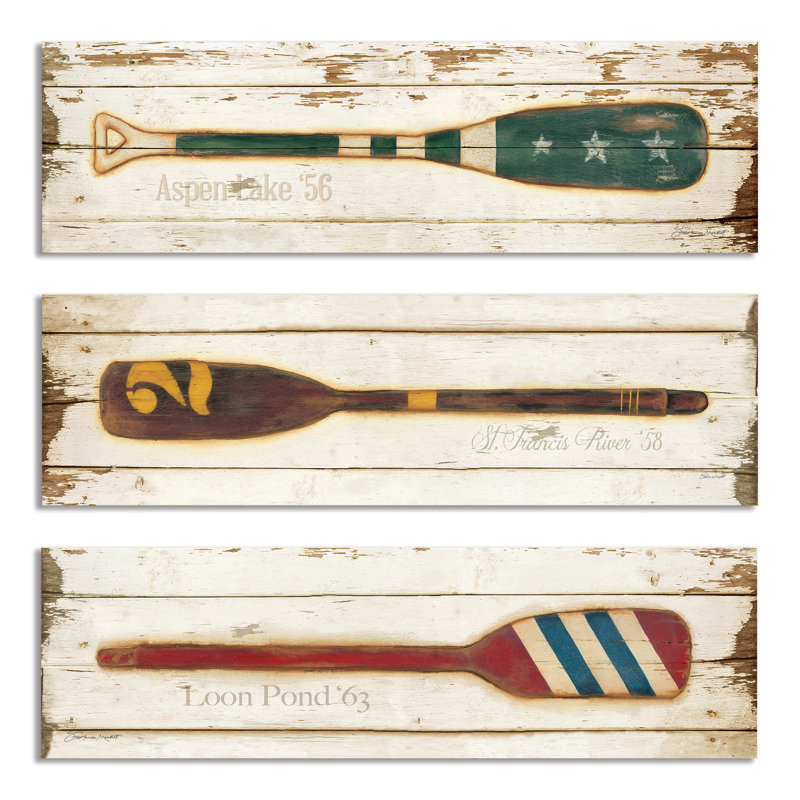 Vintage Prized Oars 3 Piece Wall Decor Set & Reviews Birch Lane